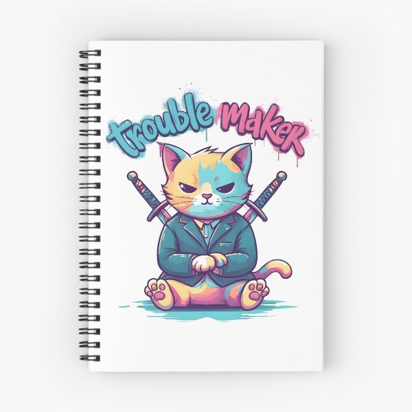 Item preview, cat, naughty, troublemaker, sassy, swords designed and sold by TrueArtVibes.
