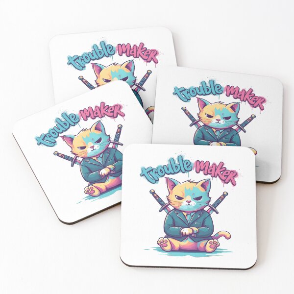 Item preview, cat, naughty, troublemaker, sassy, swords designed and sold by TrueArtVibes.