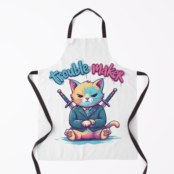 Item preview, cat, naughty, troublemaker, sassy, swords designed and sold by TrueArtVibes.