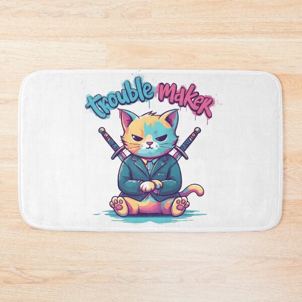 Item preview, cat, naughty, troublemaker, sassy, swords designed and sold by TrueArtVibes.