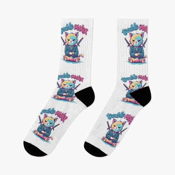 Item preview, cat, naughty, troublemaker, sassy, swords designed and sold by TrueArtVibes.