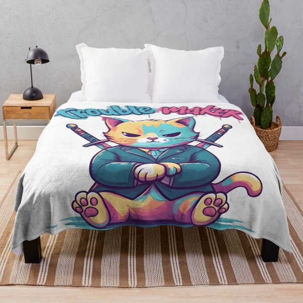 Item preview, cat, naughty, troublemaker, sassy, swords designed and sold by TrueArtVibes.