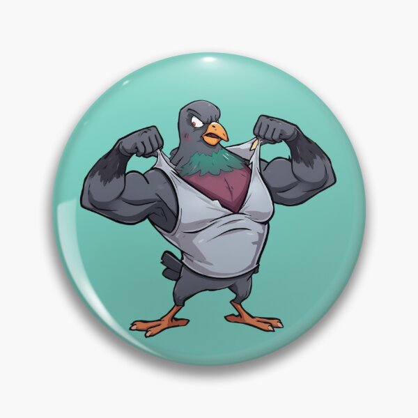 Item preview, Alpha Pigeon Flex – Strong Gym Bro Bird Cartoon designed and sold by Ivy-Triggs.