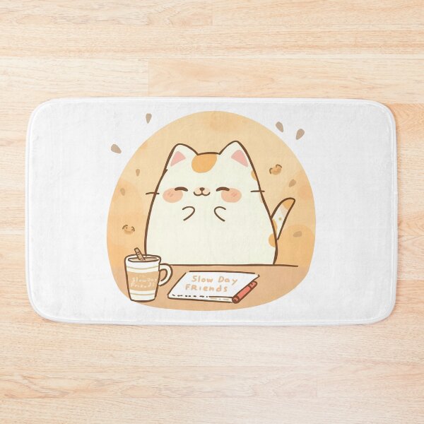 Item preview, Cute Chubby Cat Doodling Café Menu with Crayon | Cozy Pastel Japanese Style Art designed and sold by SlowDayFriends.