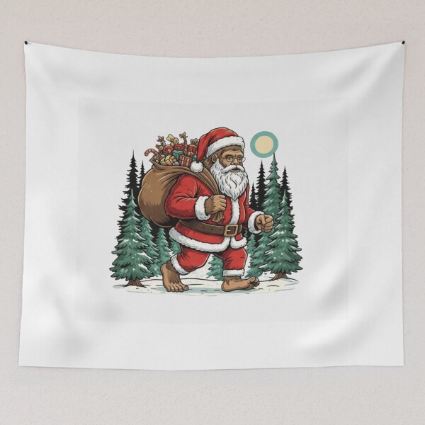 Item preview, Bigfoot Santa Christmas Shirt, Sasquatch Santa Claus Tee, Funny Bigfoot Holiday T-Shirt, Festive Christmas Cryptid designed and sold by Printsouf.