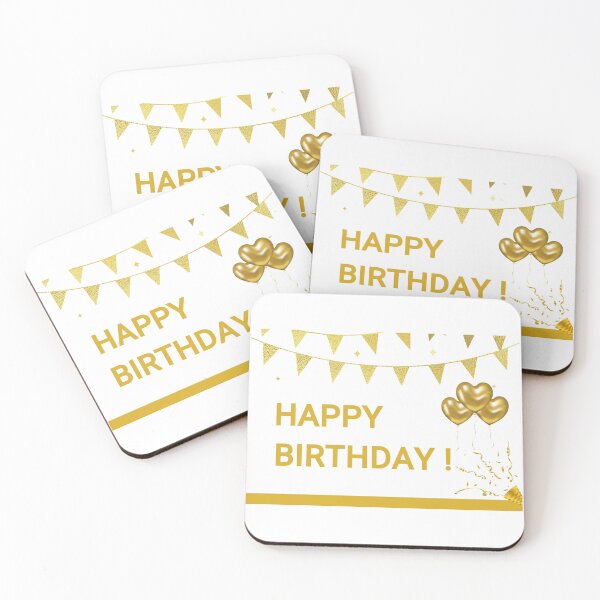 Item preview, Gold Celebration Birthday Card – Balloons & Sparkles designed and sold by katerin17.