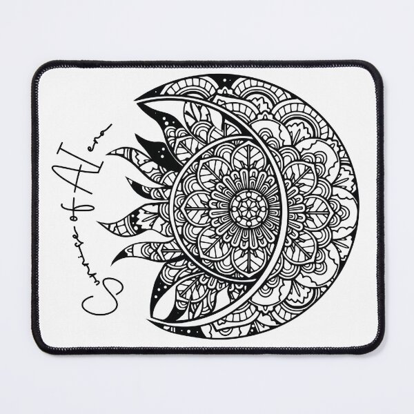 Item preview, Mandala - Sunrise of AI era designed and sold by Doodle-Bloom.
