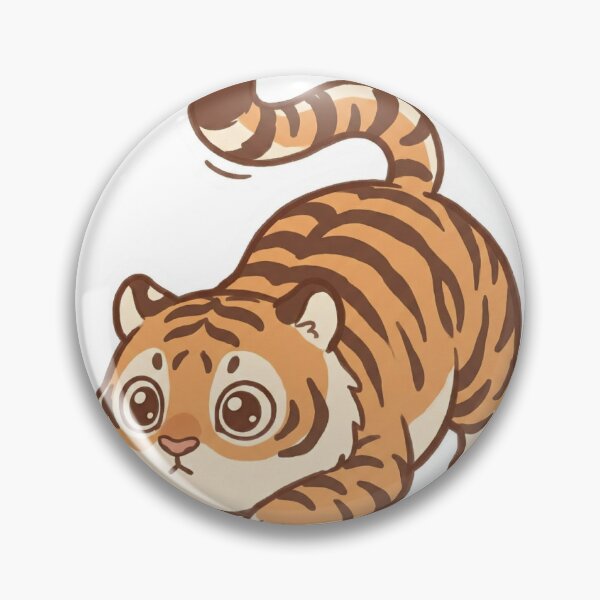 Item preview, Playful Crouching Tiger Butt Wiggle Sticker designed and sold by benmon2006.