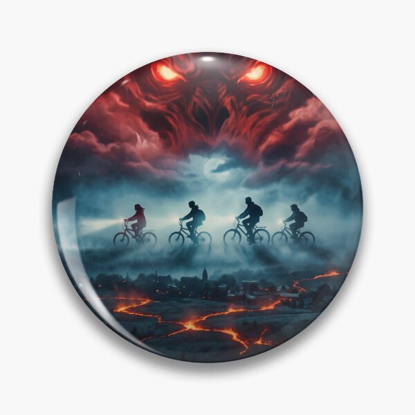 Item preview, Shadow Riders Poster – Retro Sci-Fi Horror Art Inspired by Stranger Things Vibes designed and sold by AbstractAuraArt.