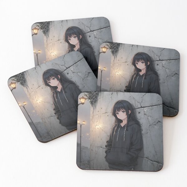 Item preview, Dark Alley Anime Girl – Moody Aesthetic Portrait designed and sold by Silvestaria.