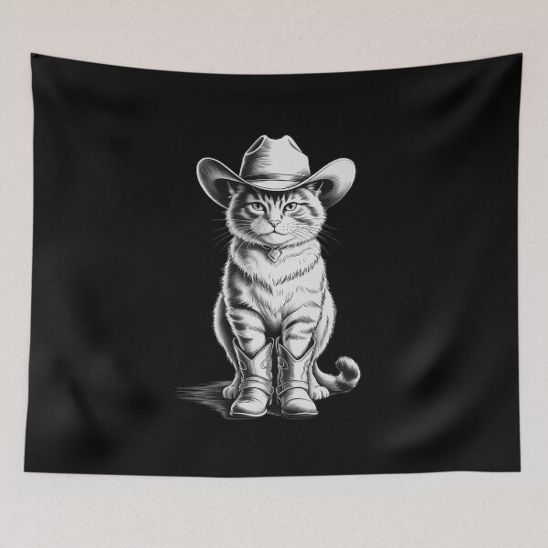 Item preview, Cat Cowboy Cowgirl Western Country Cat Lover designed and sold by TechnicalSara.