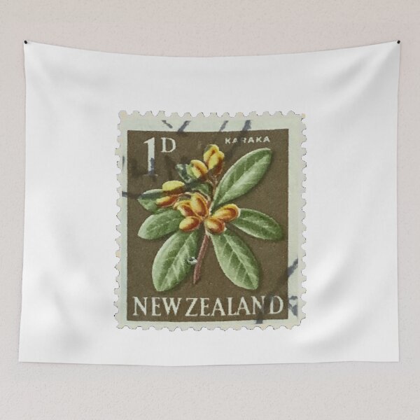 Item preview, Vintage New Zealand Karaka Tree Postage Stamp designed and sold by red-amber65.