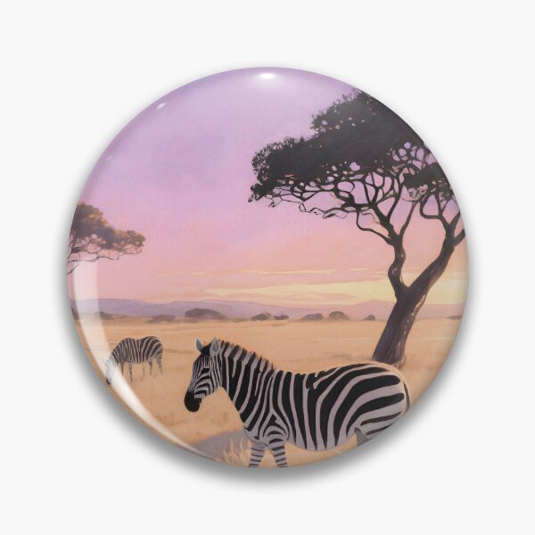 Artikelvorschau, Zebras in der Steppe, Aquarell entworfen und verkauft von Mauswohn.