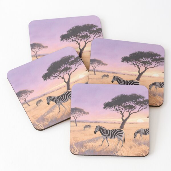 Artikelvorschau, Zebras in der Steppe, Aquarell entworfen und verkauft von Mauswohn.