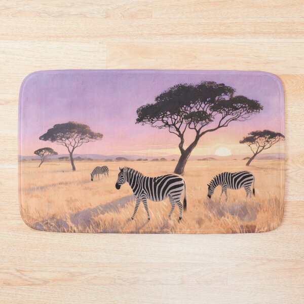 Artikelvorschau, Zebras in der Steppe, Aquarell entworfen und verkauft von Mauswohn.