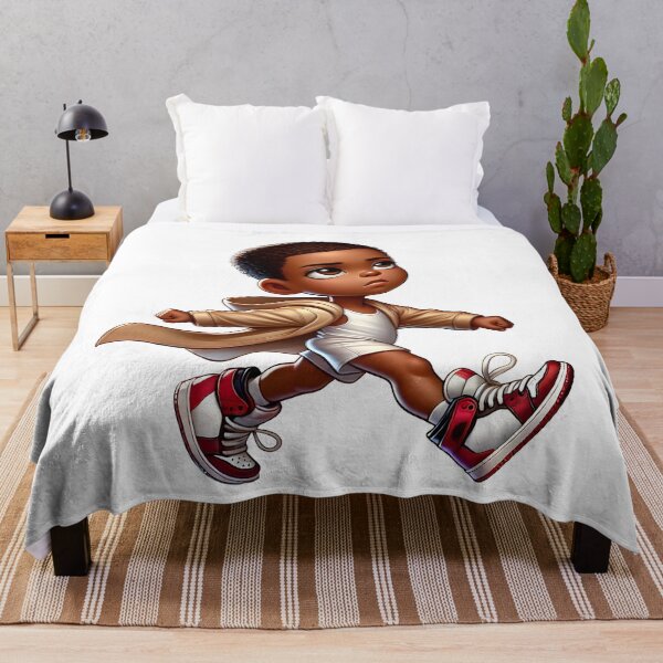 Item preview, Stylish Melanin Boy Walking – Trendy Cool Kid Illustration designed and sold by Lulunza.