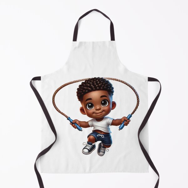Item preview, Cute Melanin Boy Skipping Rope – Active Happy Kid Art designed and sold by Lulunza.