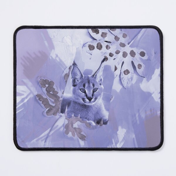 Item preview, CARACAL IN LEAVES IN SHADES OF DUSTY PURPLE, VIOLET, MAUVE AND TAUPE designed and sold by Most1234.