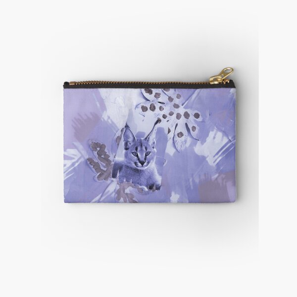 Item preview, CARACAL IN LEAVES IN SHADES OF DUSTY PURPLE, VIOLET, MAUVE AND TAUPE designed and sold by Most1234.