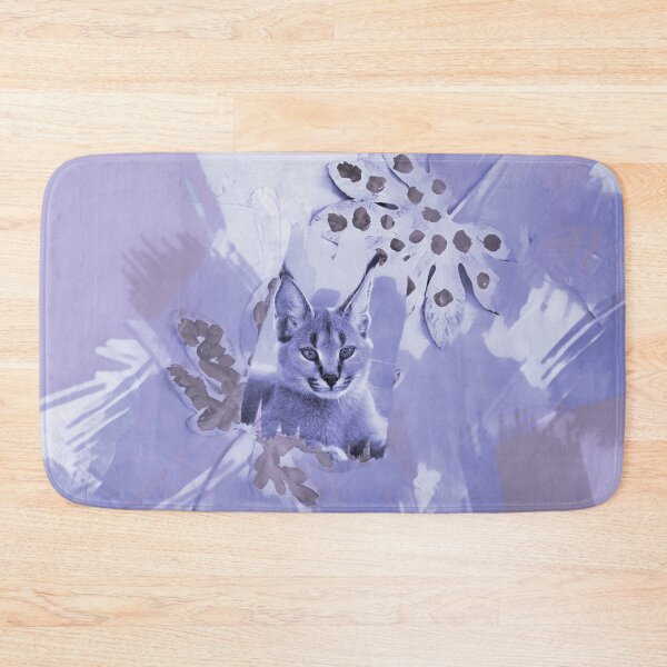 Item preview, CARACAL IN LEAVES IN SHADES OF DUSTY PURPLE, VIOLET, MAUVE AND TAUPE designed and sold by Most1234.