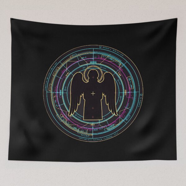 Item preview, Cyberpunk Angel HUD - Neon Digital Guardian designed and sold by Dakson Design - Fantasy Art.
