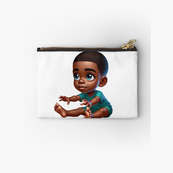 Item preview, Cute Melanin Baby Sitting – Big-Eyed Adorable Toddler Art designed and sold by Lulunza.