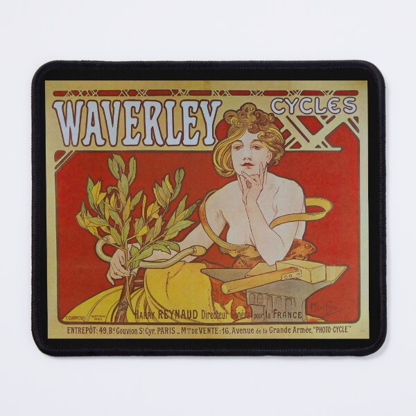 Item preview, Waverley Cycles – Restored Art Nouveau Poster by Alfons Mucha designed and sold by DandoLaTalla.