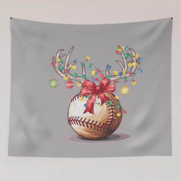 Item preview, Christmas Baseball Reindeer Light Merry Xmas designed and sold by ArleneRowe.