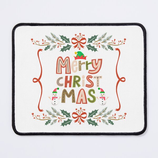 Item preview, Festive Merry Christmas Typography – Holiday Cartoon Design designed and sold by PixelInfinite.