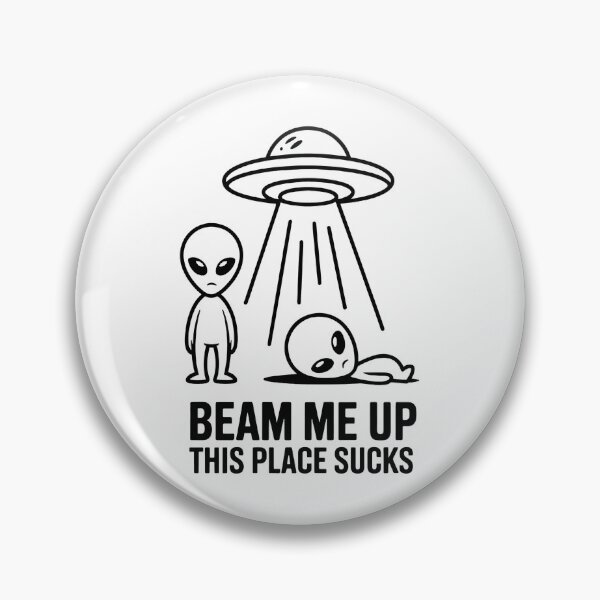 Item preview, Beam Me Up This Place Sucks – Minimalist Alien Line Art Shirt designed and sold by WSPrintCrafter.