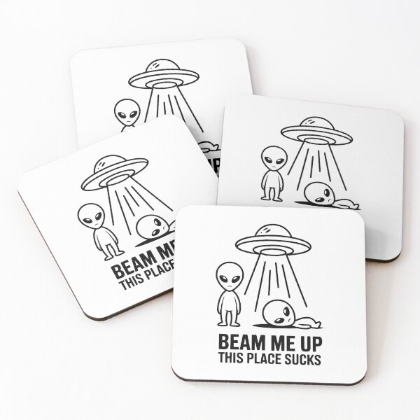 Item preview, Beam Me Up This Place Sucks – Minimalist Alien Line Art Shirt designed and sold by WSPrintCrafter.