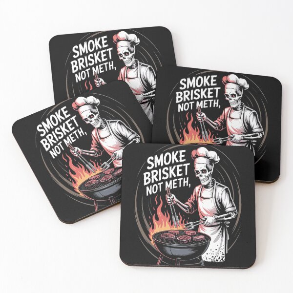 Item preview, BBQ Skeleton Grilling Master Smoke Brisket Not Meth designed and sold by CottonCandyPrin.
