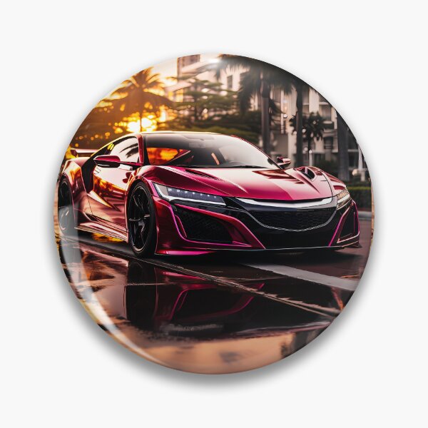 Item preview, Tropical boulevard glowing behind a low modern performance car designed and sold by RevUpDesign.