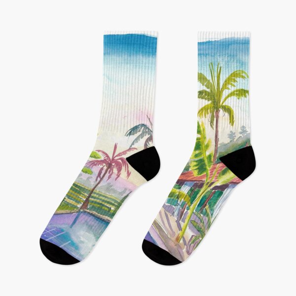 Item preview, Serene Bali Pool Hideaway Retreat with Palms and Ravenala Madagascariensis designed and sold by artshop77.
