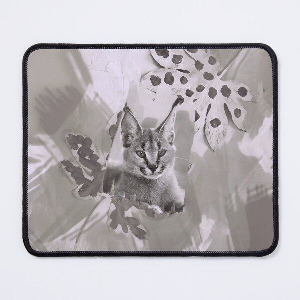 Item preview, CARACAL IN LEAVES IN SHADES OF DUSTY BROWN, SEPIA AND BEIGE designed and sold by Most1234.