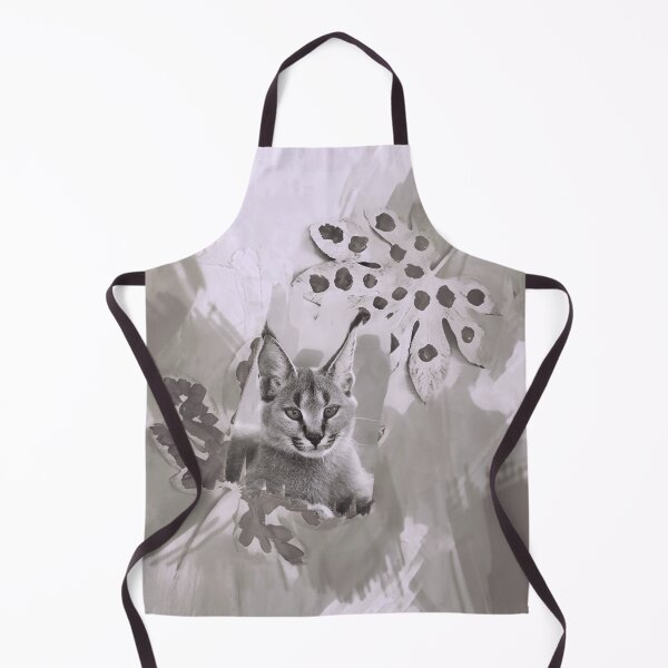 Item preview, CARACAL IN LEAVES IN SHADES OF DUSTY BROWN, SEPIA AND BEIGE designed and sold by Most1234.