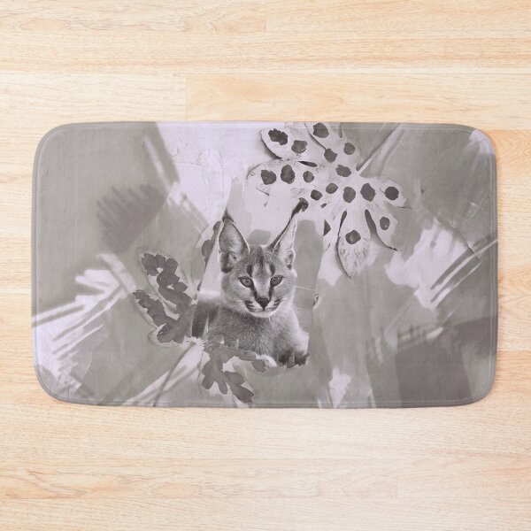 Item preview, CARACAL IN LEAVES IN SHADES OF DUSTY BROWN, SEPIA AND BEIGE designed and sold by Most1234.