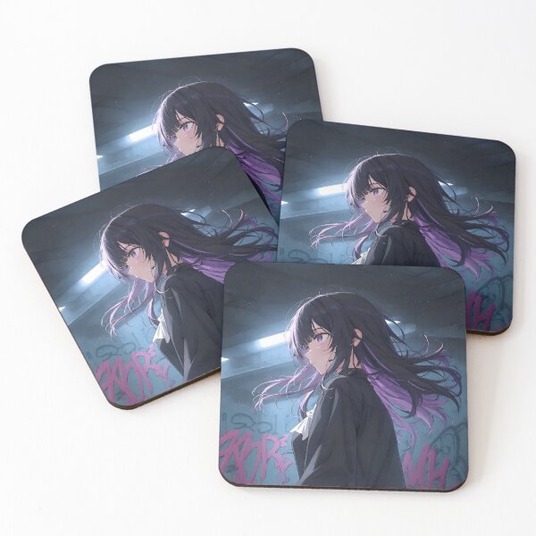 Item preview, Purple-Haired Anime Girl in Neon Graffiti Tunnel – Cinematic Aesthetic designed and sold by Silvestaria.