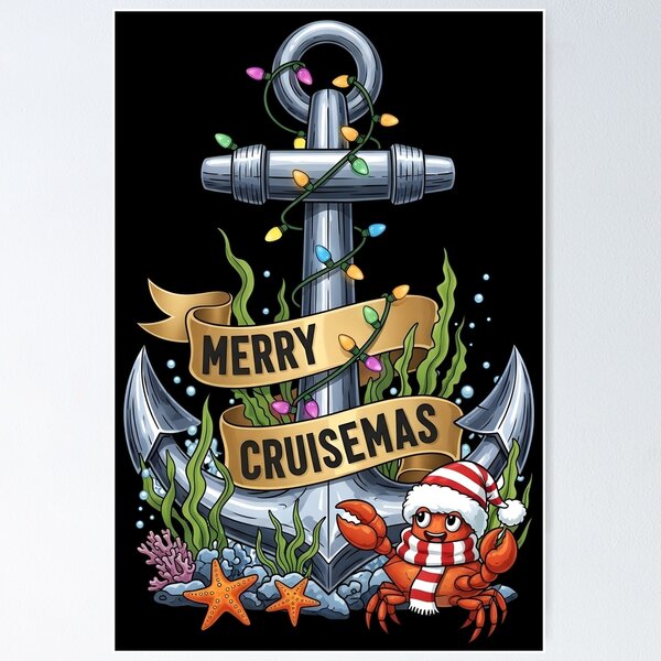 Item preview, Merry Cruisemas 2025 Nautical Cruise Christmas Family Vibes designed and sold by BakeryDozen.
