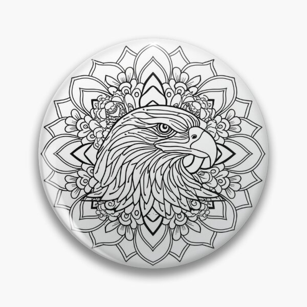 Item preview, Decorative Eagle Mandala Line Art designed and sold by akshaysury.
