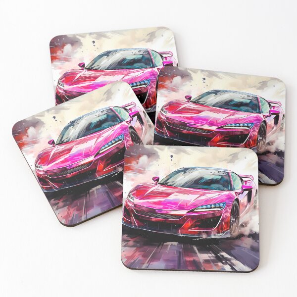 Item preview, Vivid sports car sliding through clouds of paint and smoke designed and sold by RevUpDesign.