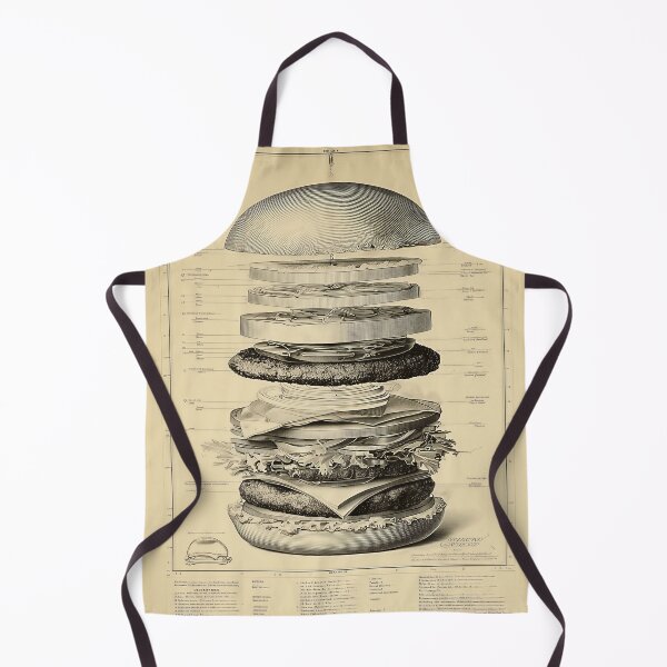 Item preview, Vintage Hamburger Anatomy Diagram designed and sold by lautir.