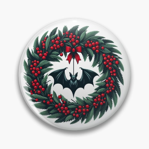 Item preview, Bat Christmas Wreath designed and sold by OutbreakDesigns.