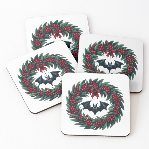 Item preview, Bat Christmas Wreath designed and sold by OutbreakDesigns.