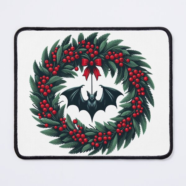 Item preview, Bat Christmas Wreath designed and sold by OutbreakDesigns.