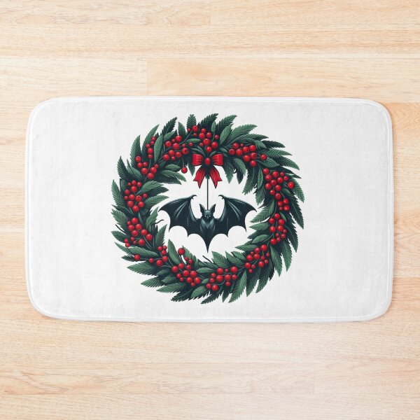 Item preview, Bat Christmas Wreath designed and sold by OutbreakDesigns.