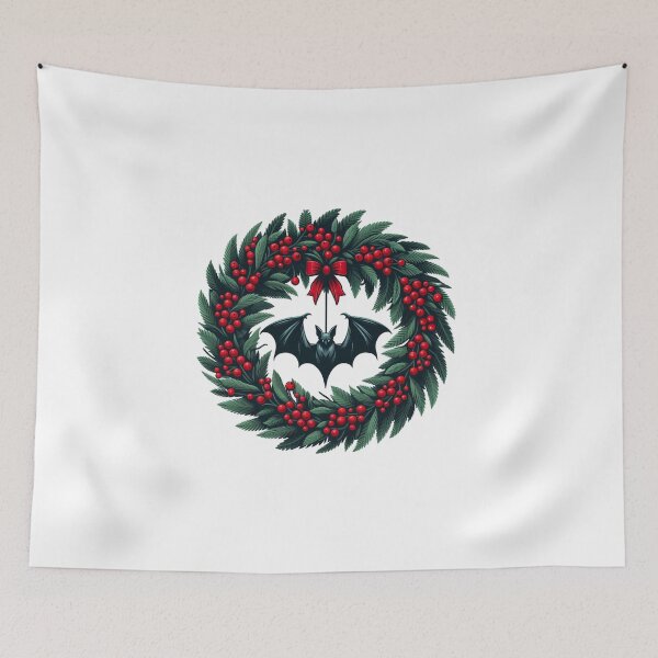 Item preview, Bat Christmas Wreath designed and sold by OutbreakDesigns.
