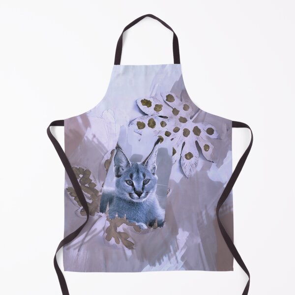 Item preview, CARACAL IN LEAVES IN SHADES OF DUSTY ROSE, MAUVE, TAUPE, DUSTY GREY AND PURPLE designed and sold by Most1234.