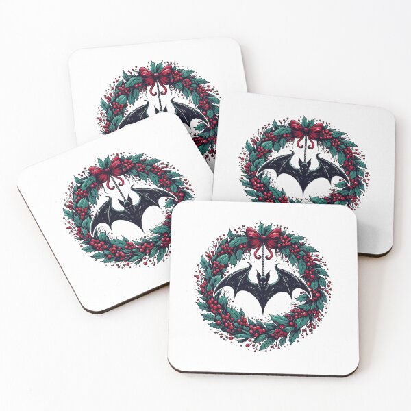 Item preview, Bat Christmas Wreath designed and sold by OutbreakDesigns.