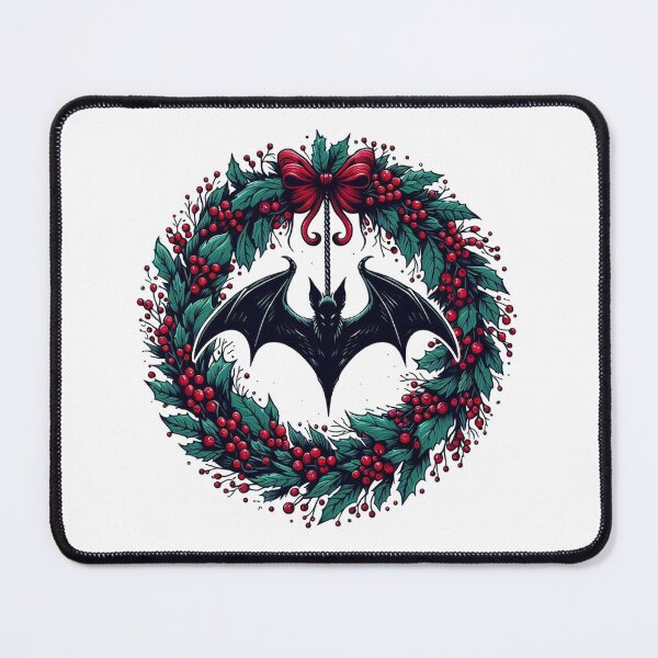 Item preview, Bat Christmas Wreath designed and sold by OutbreakDesigns.